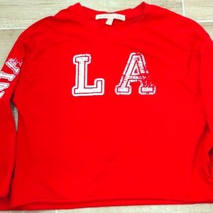 nwot - Rebellious One, red  LA crop top. Size M. Junior's Cotton